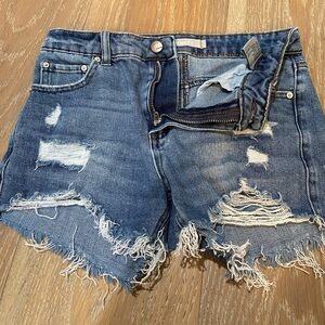 Tractr denim ripped denim shorts. Girls size 14.